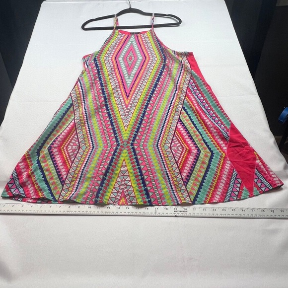 mm mm mm Halter Dress Geometric Print Sleeveless Casual Summer Dress XL - Picture 9 of 9